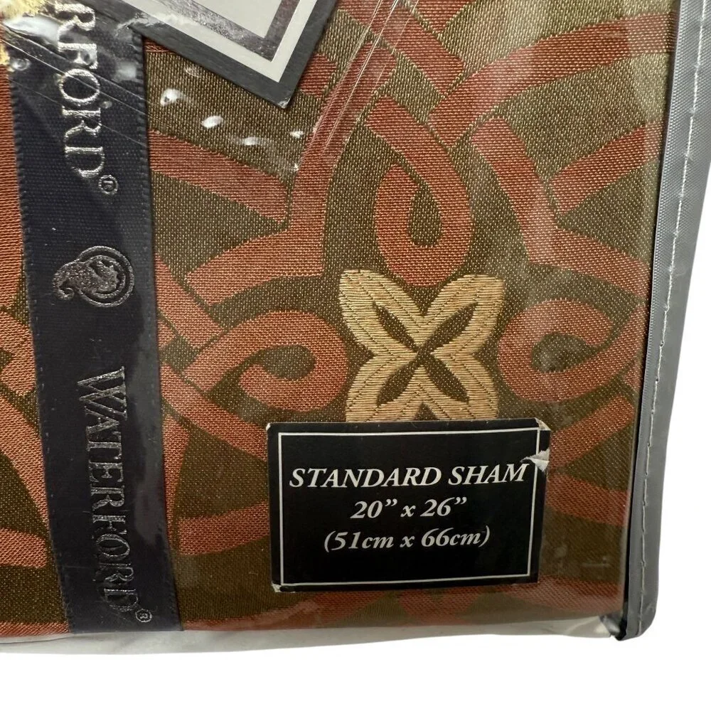 Waterford Pillowcase Bogden Cinnabar One Standard Sham Satin Luxury NEW